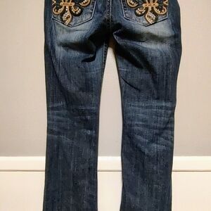 Miss Me Boot Cut Jeans with Bling And Embroidery